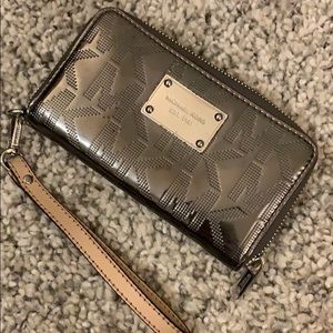 Silver metallic Michael kors wallet